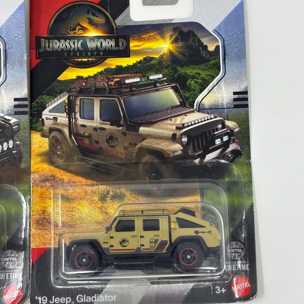 Matchbox Jurassic World Rebirth 3-Pack Jeep Gladiator InGen Vehicle Rapid Rescue